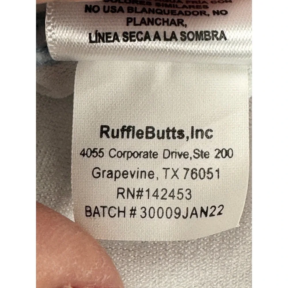RuffleButts‎ Baby Girls Floral Ruffle One Piece Swimsuit Pink Teal 3-6 Months